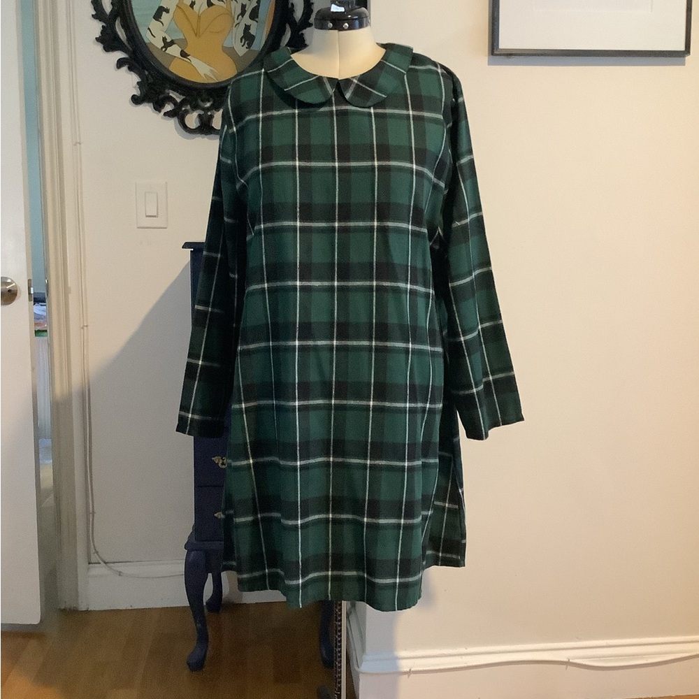 NWOT Plaid Peter Pan MOD Academia dress